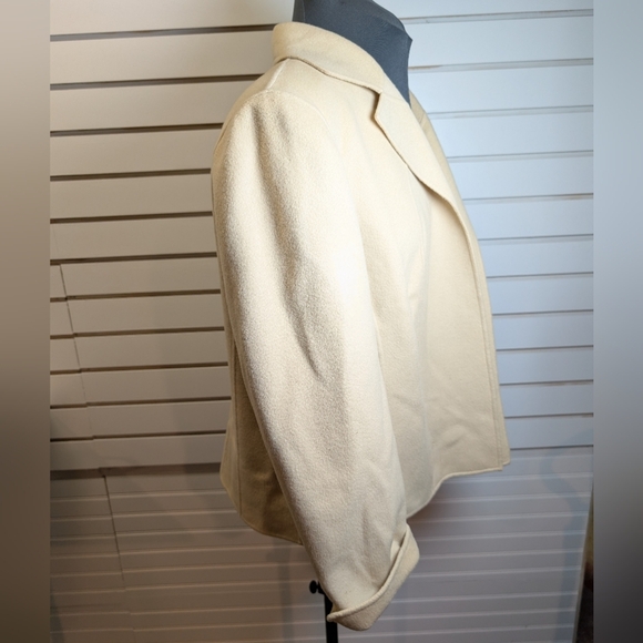 Talbots 100% Wool Open Blazer Jacket Coat size 14W Minimalist - Picture 2 of 6